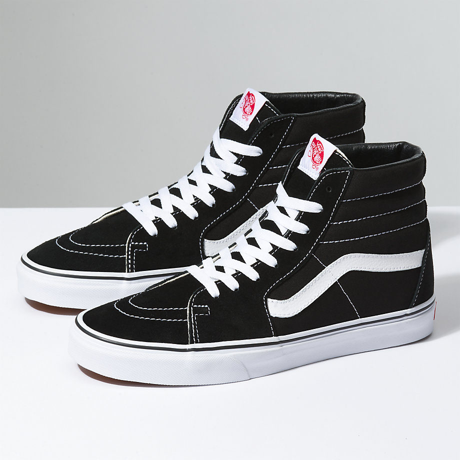 Vans Bayan Spor Ayakkabı Sk8-Hi Siyah/Beyaz | 14010-368